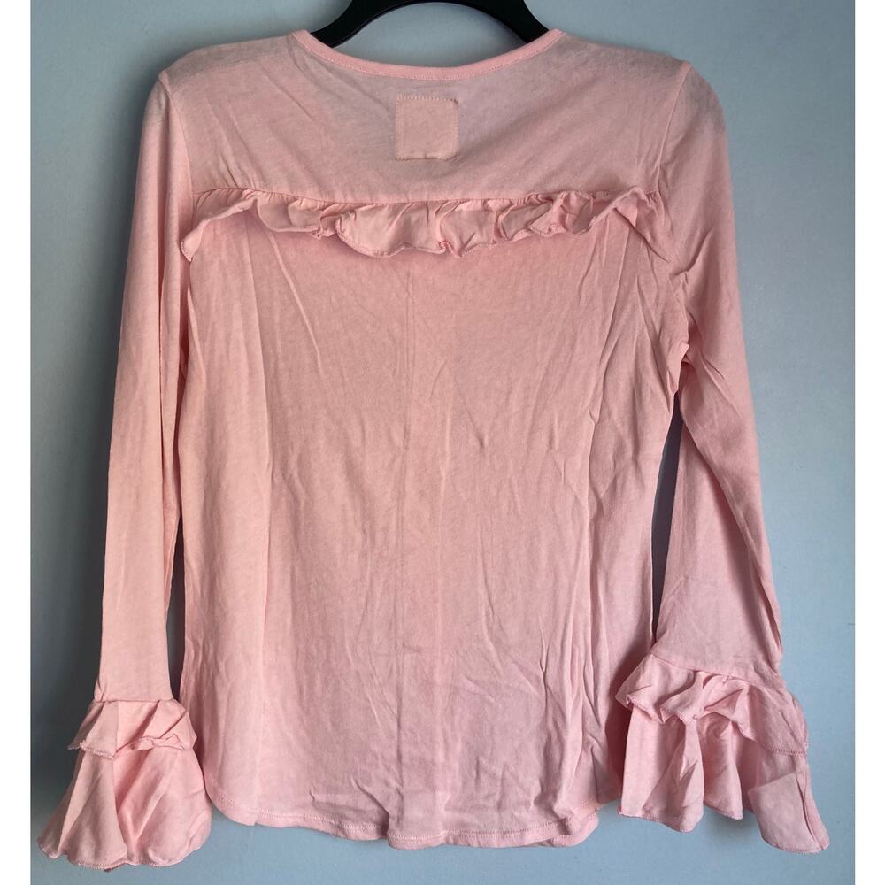 NWT Chaser 100% Cotton Button Up Top Pink Medium Coquette - Picture 8 of 9